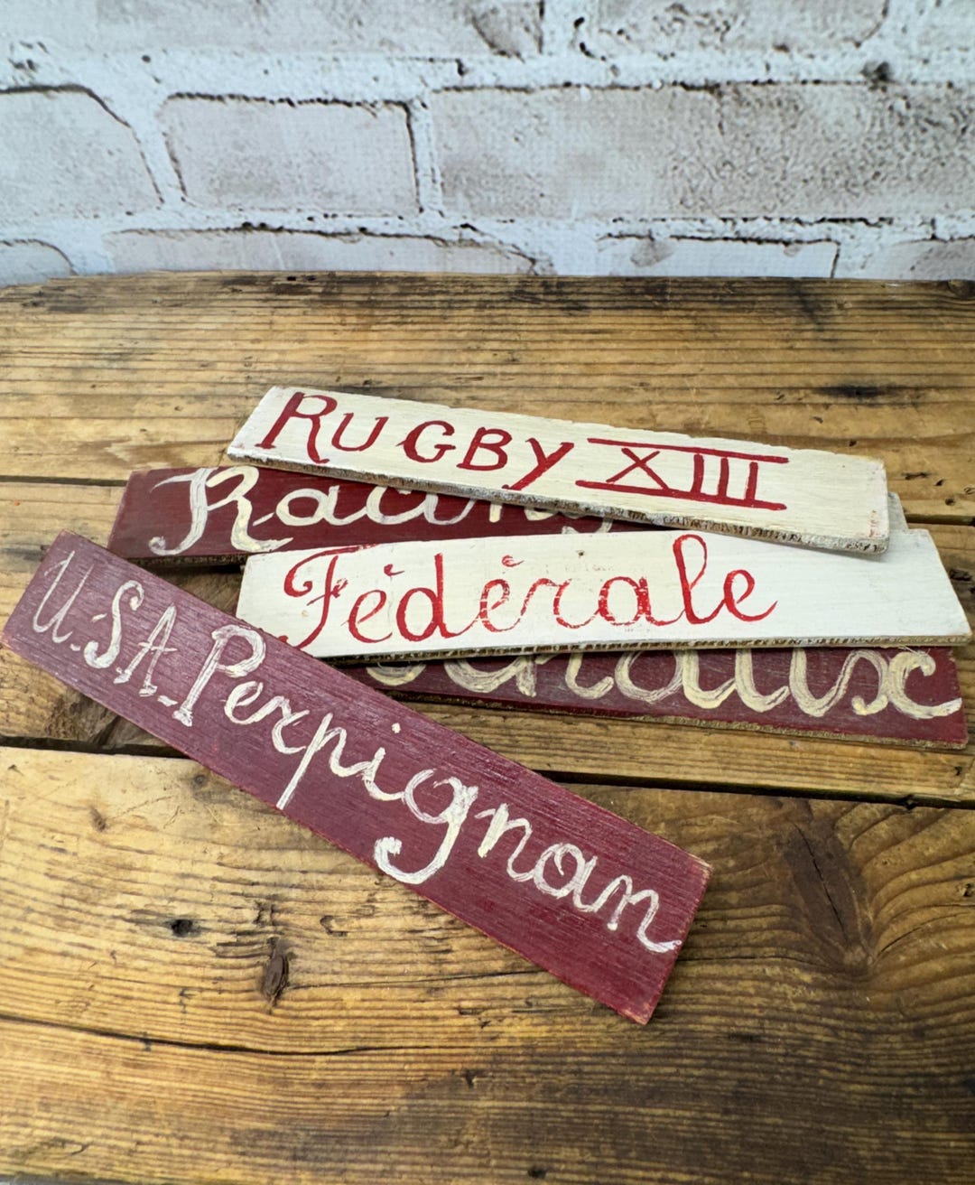 Vintage French Hand-painted Rugby Signs- Sports Memorabilia - Etsy