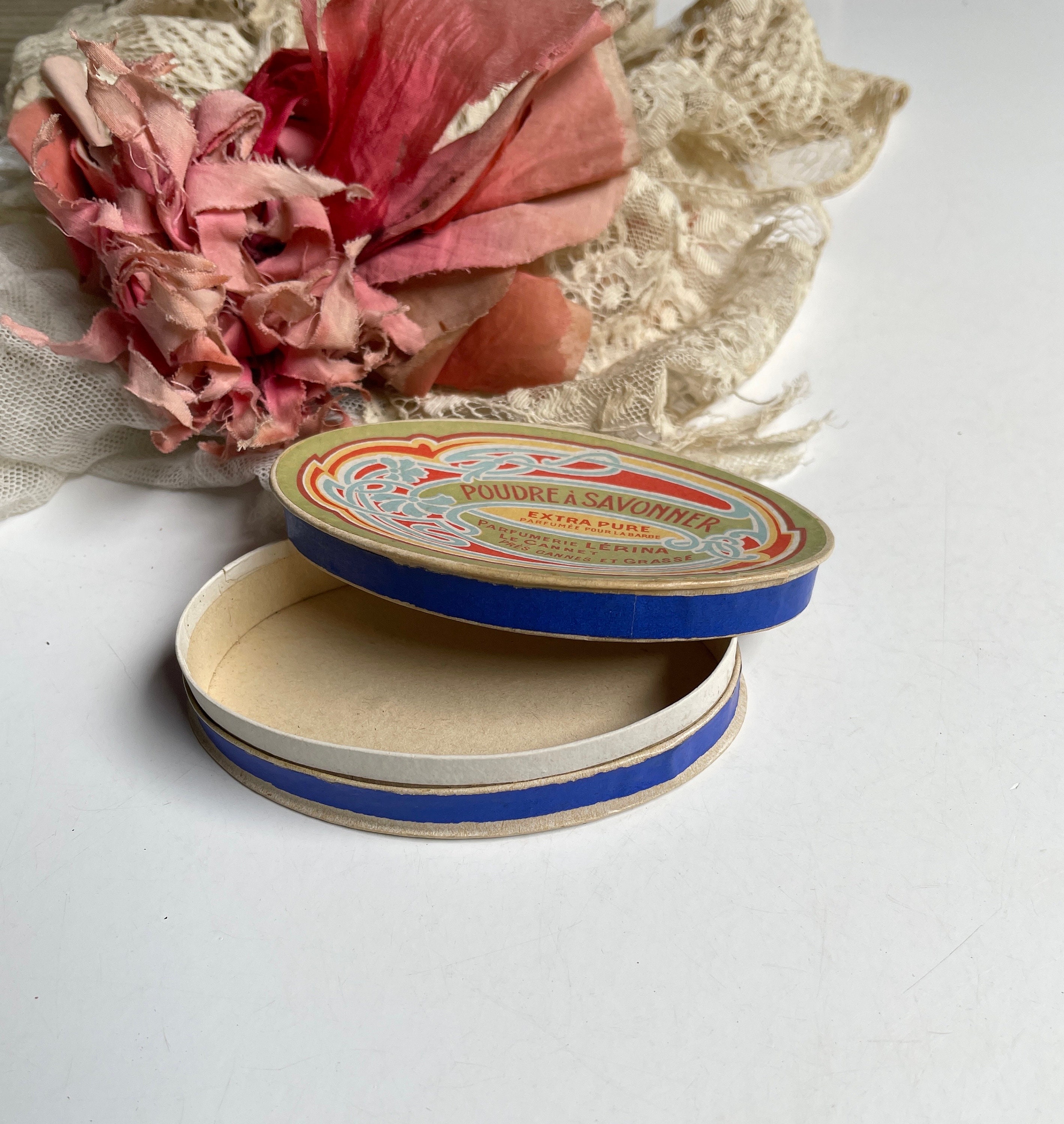 Soap Powder Box Antique French Soap Powder Box- Cardboard Brocante Box- Poudre a ...