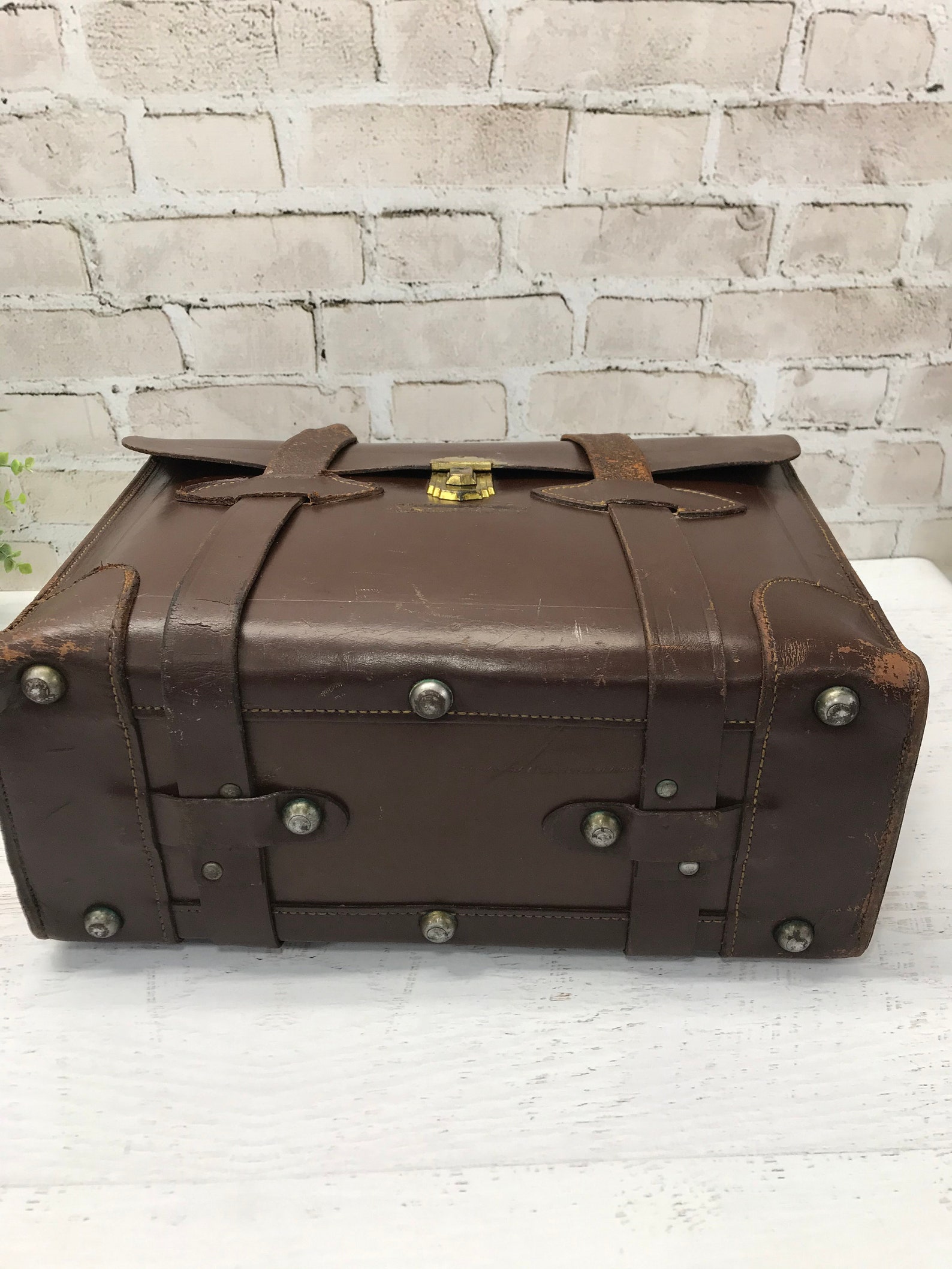 Vintage Leather Pilot Briefcase USAF Military Satchel With Etsy