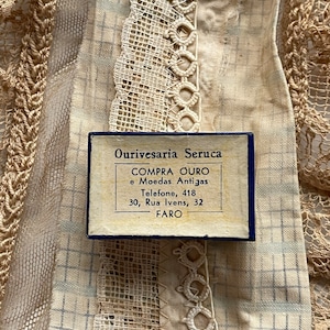 Joyero francés antiguo, caja de cartón pequeña