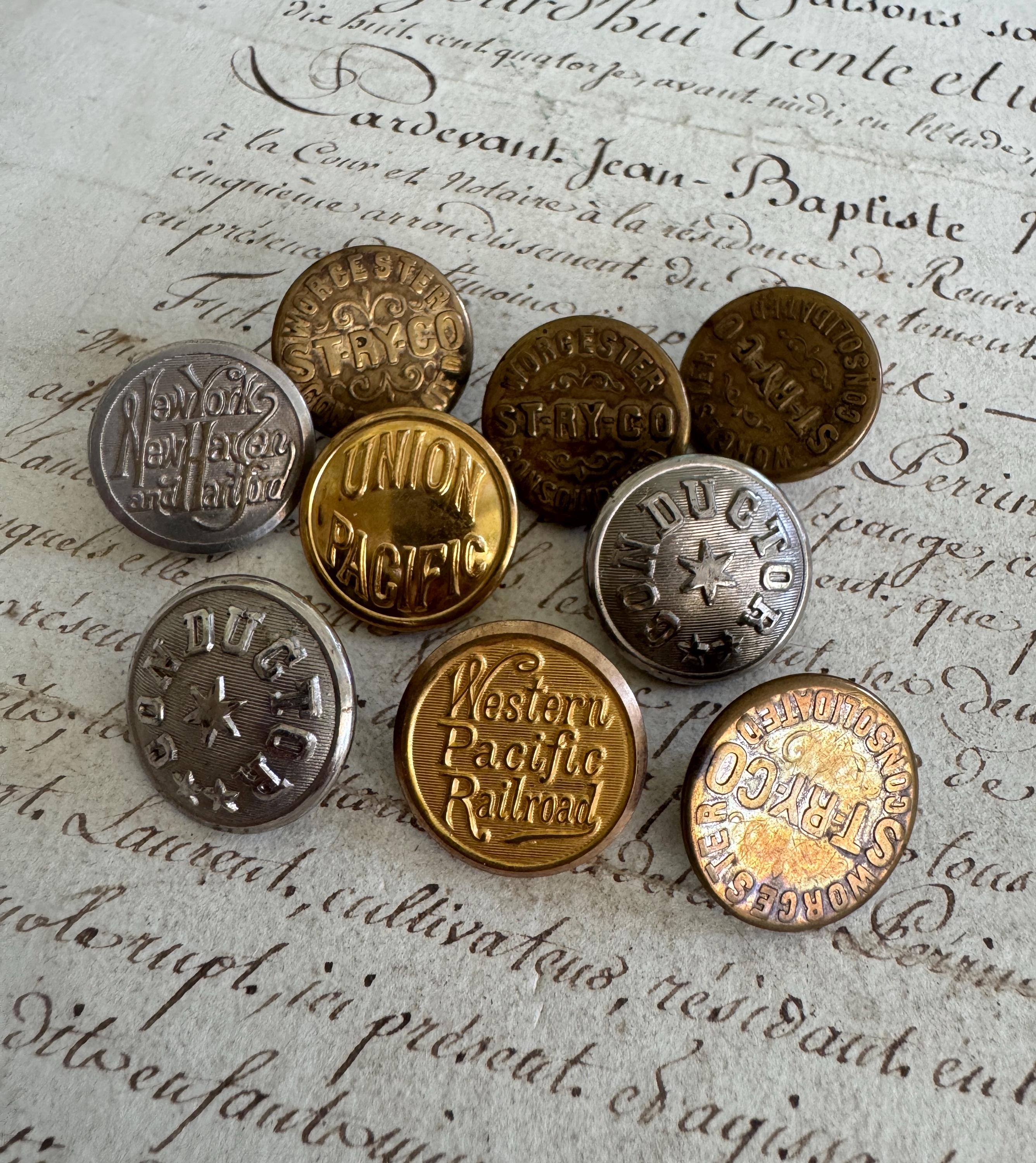 Railroad Uniform Buttons - Etsy