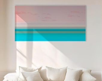 Minimalist seascape painting, canvas print, abstract canvas art, art prints, modern wall art, abstract photo art, photography
