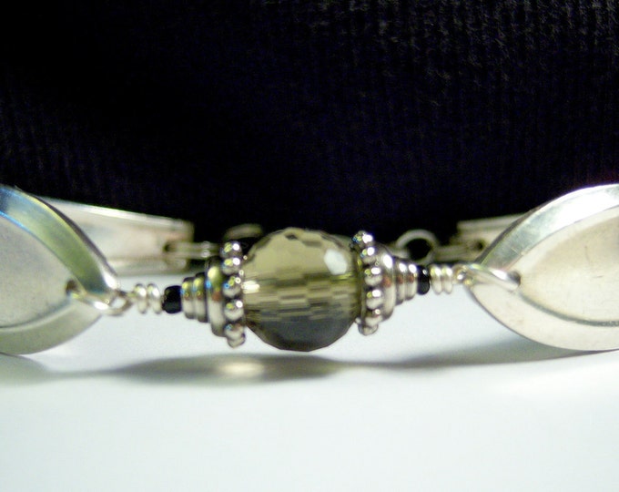 Vintage Spoon Bracelet Silver Spoon Jewelry With Beaded Wire Etsy