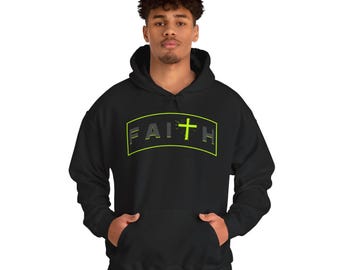 Yellow Faith Cross Design Hoodie | Faith Hoodie, Christian Sweatshirt