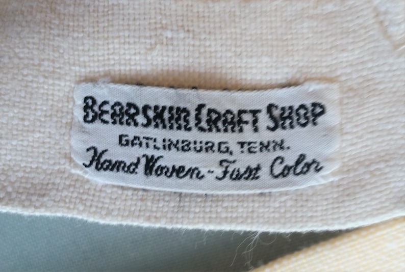 1 Fingertip size and 2 Tea or Guest Towels made for the Bearskin Craft Shop Three Handwoven Dogwood Towels Crossnore School Weavers ? TN