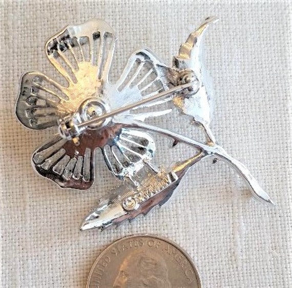 NOS Sarah Coventry Nocturne brooch pin, silverton… - image 2