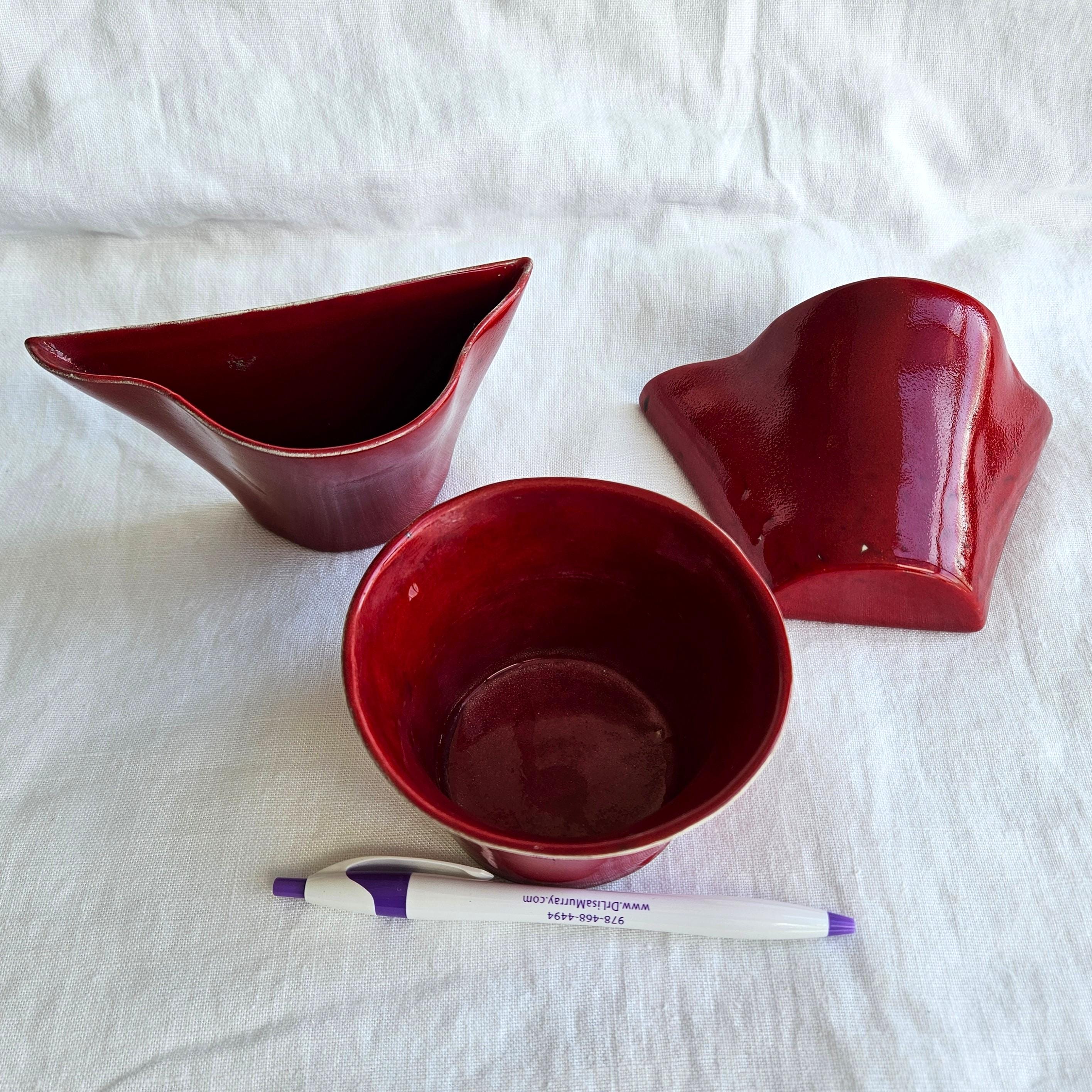  Tea “Set” Set of 3 Planters Walter Wilson California Pottery, 2 Sconces 4.5