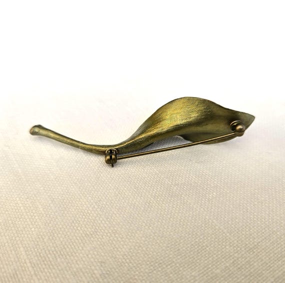 Michael Michaud Hosta or Calla Lily pin or brooch… - image 2