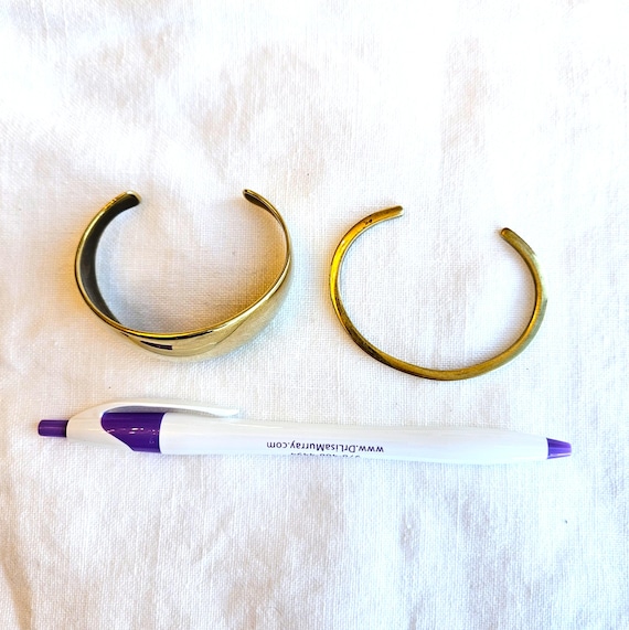 2 Robert Ayer Solid Brass Cuff bracelets, marked … - image 2