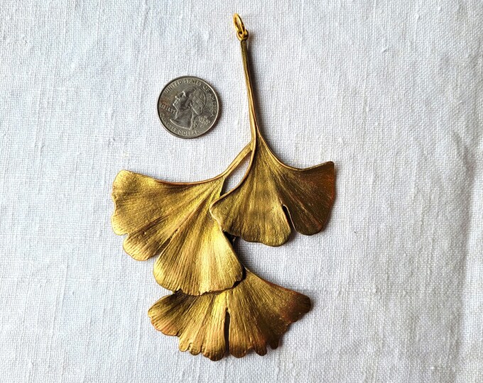 Michael Michaud Table Art Ginkgo Leaf Bronze Patinated Etsy