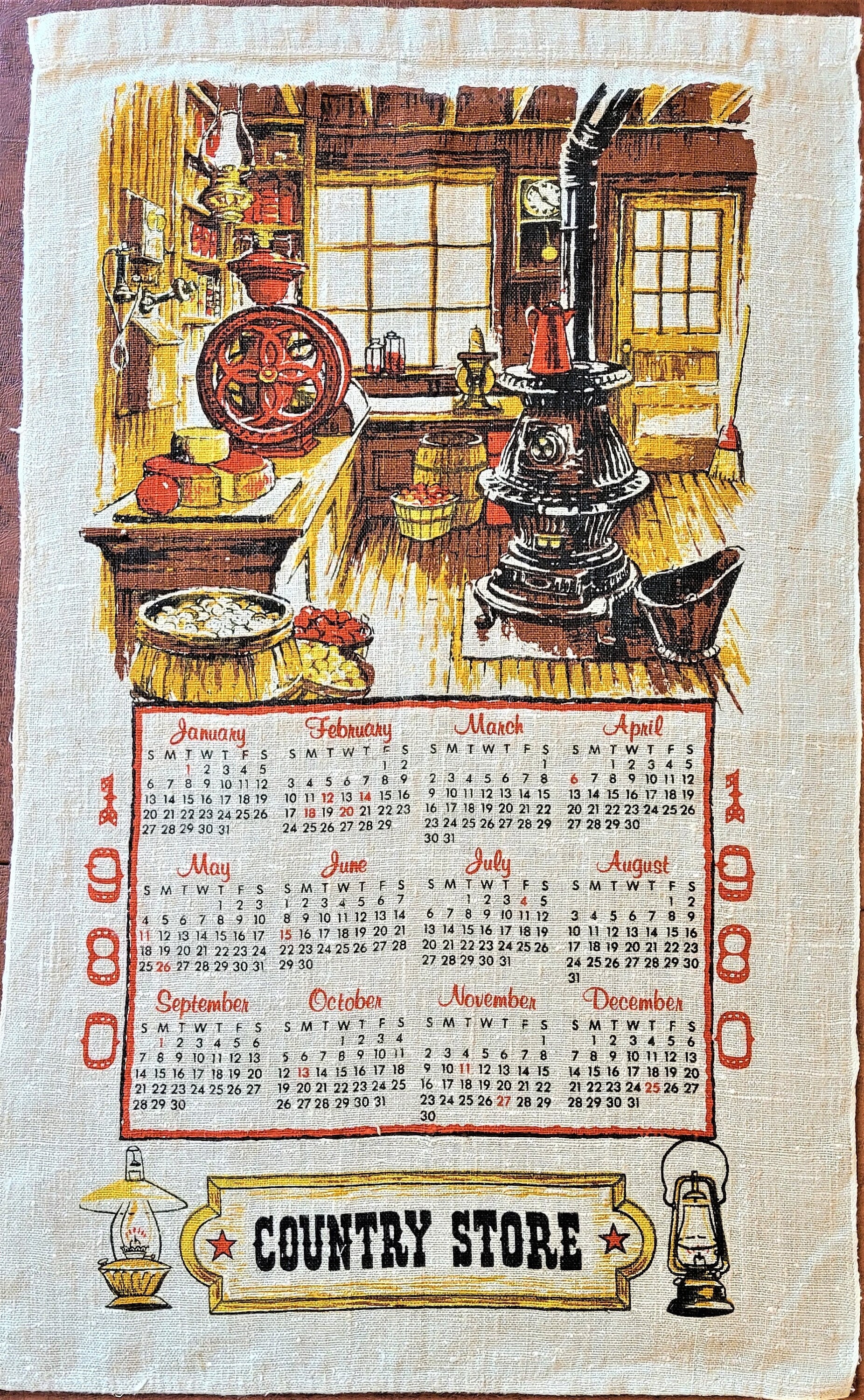 1980 Calendar - Etsy