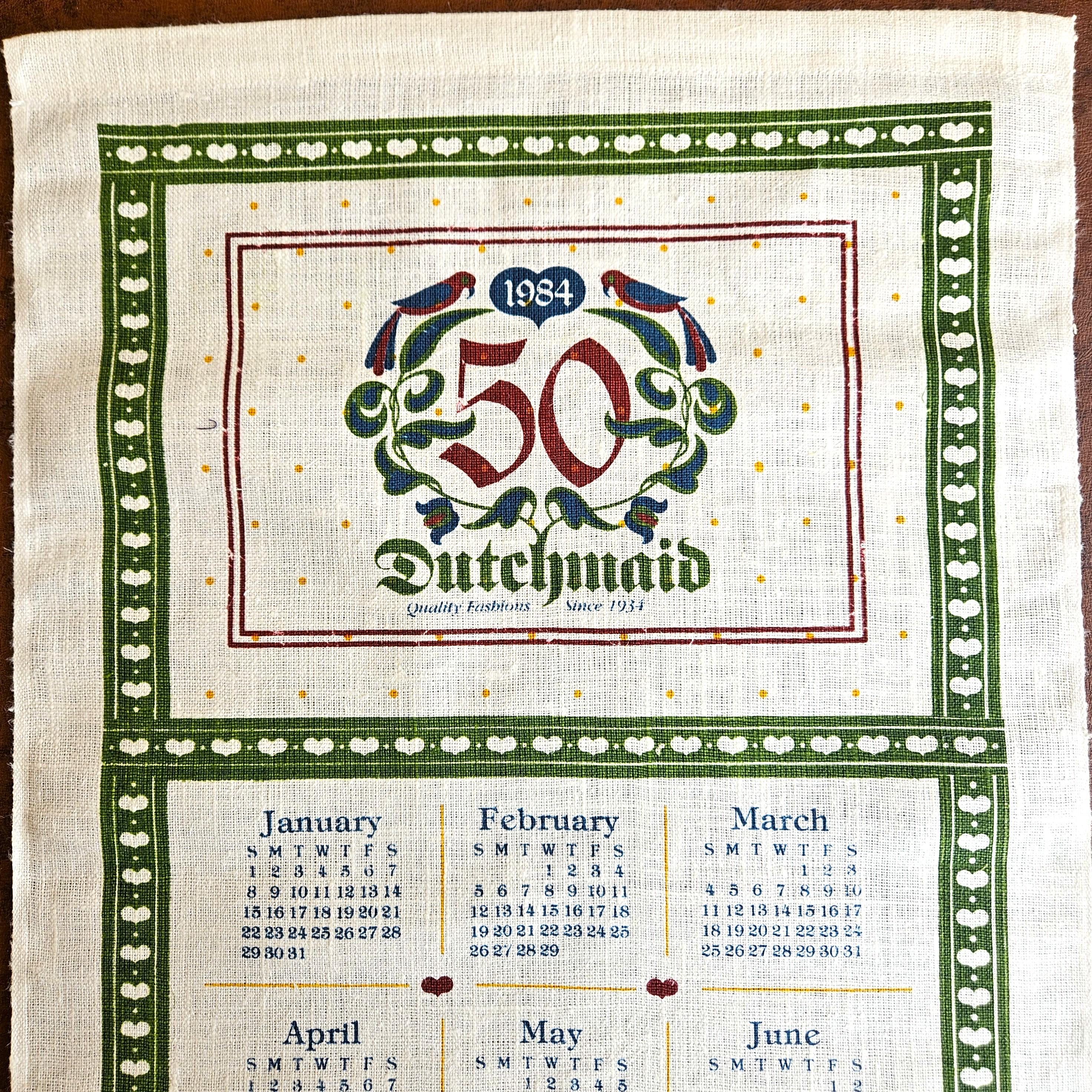 1984 Calendar - Etsy