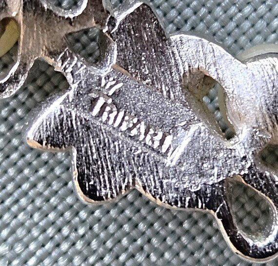 Trifari Pearls & Ivy Circle brooch pin with faux … - image 4