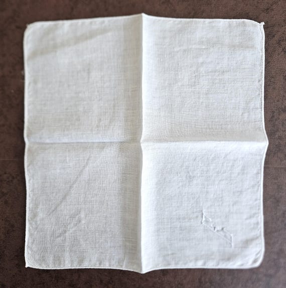 Initial E monogrammed men's pocket square, handke… - image 2