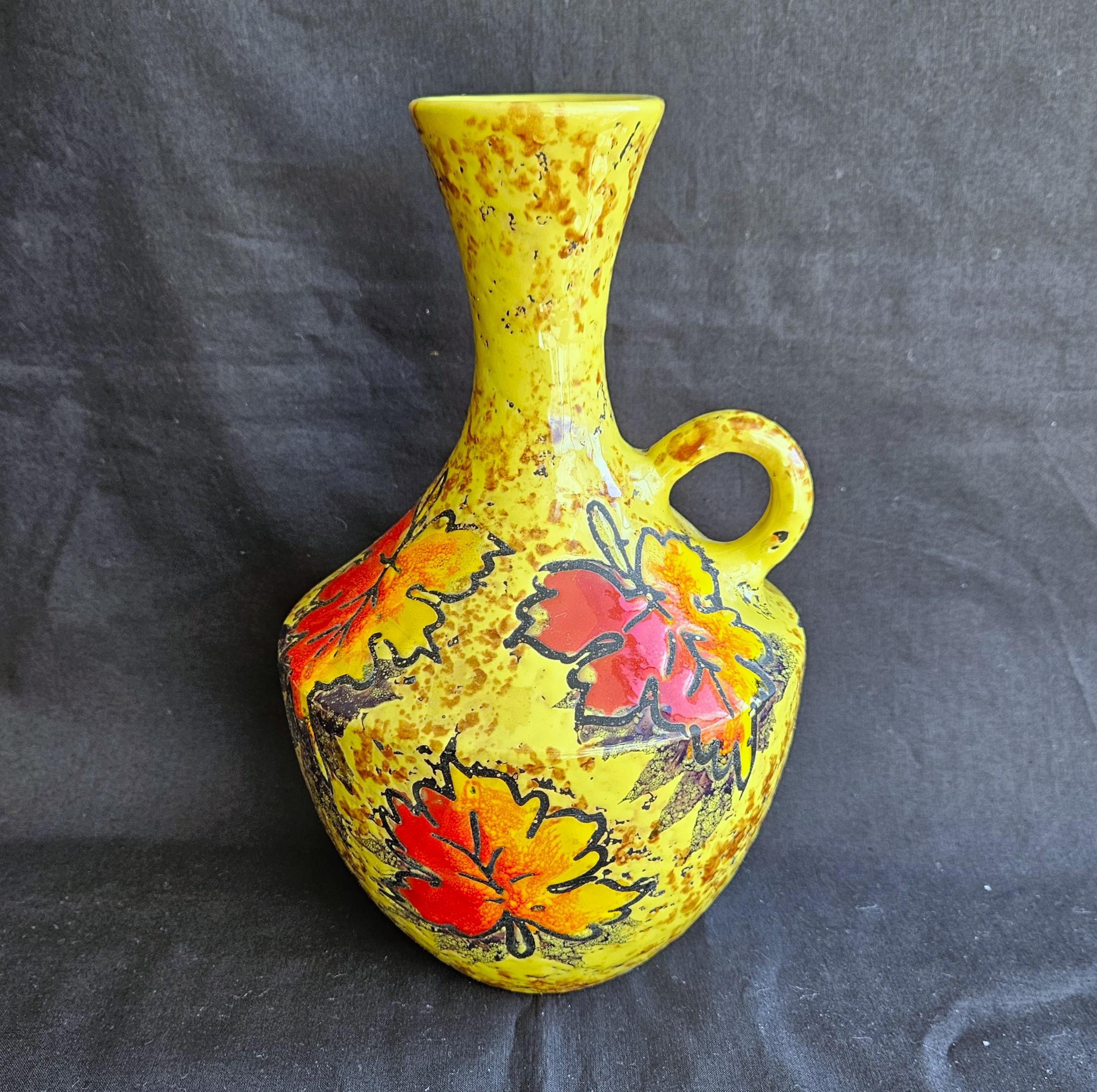 Alvino Bagni Studio Bitossi Italian Pottery Pitcher, or Vase, Hand