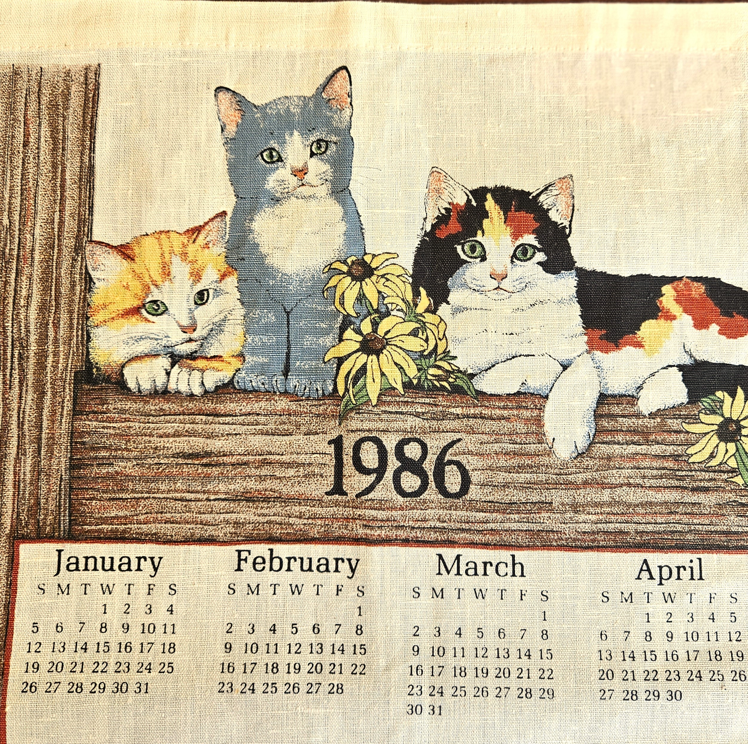 1986 Calendar - Etsy
