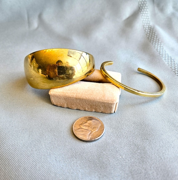 2 Robert Ayer Solid Brass Cuff bracelets, marked … - image 1