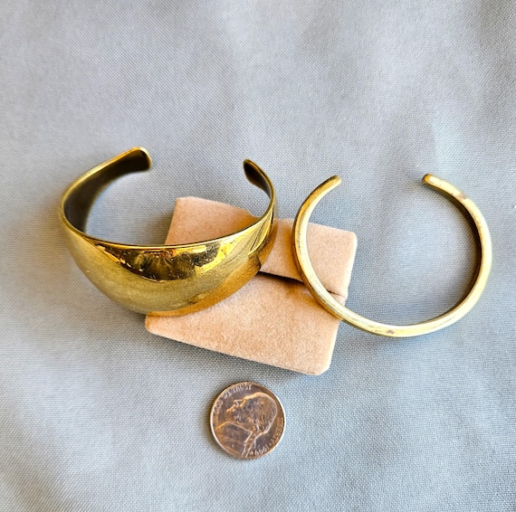 2 Robert Ayer Solid Brass Cuff bracelets, marked … - image 3