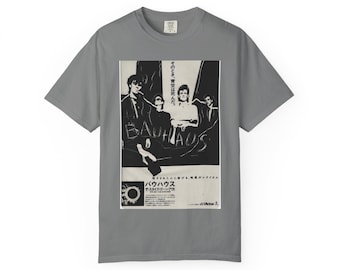 Bauhaus Band Poster T-shirt | Vintage Japanese Text Graphic Tee