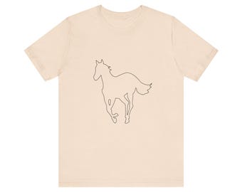 White Pony Outline Tee | Deftones Band Shirt, Minimalist Rock Graphic