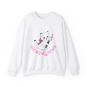 Cute but will cut Unisex Heavy Blend  Crewneck Sweatshirt