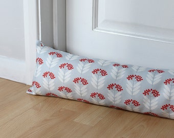 Draught Excluder Blue Floral Elderberry Fabric Fill Your Own