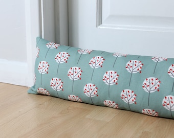 Draught Excluder Fill Your Own Moonlight Tree Pattern Sea Green Fabric