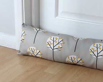 Moonlight Tree Grey Fabric Fill Your Own Draught Excluder