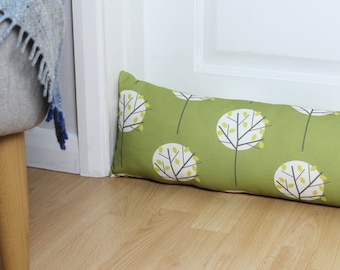 Boudin de porte en tissu Moonlight Tree Vert olive, remplissez votre propre