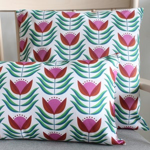 70s Retro Floral Print Cushion Cover Pillow Sham image 4