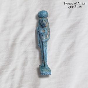 Ancient Egyptian Faience Ushabti (Shabti) Figurine of Sekhmet