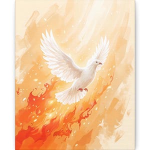 Holy Spirit Dove Canvas Print: Pentecost Christian Wall Art