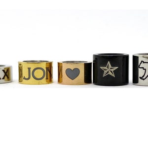 Personalized Engraved Beads with Name, Date, or Design, Add-on Engraved Stainless Tube Bead Charm for Custom Personalized Men's Bracelet
