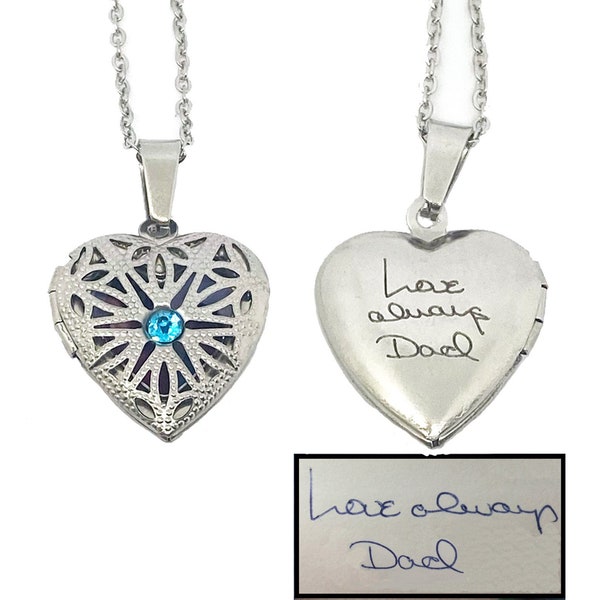 Birthstone Heart Lockets - October