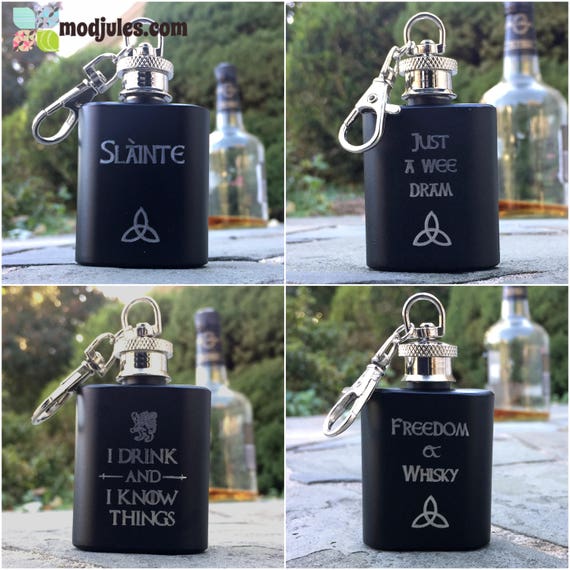 Just a Wee Dram Mini Hip Flask Personalized /& Engraved
