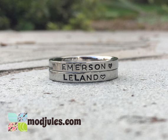 Stacking Rings, Personalized Stackable Rings