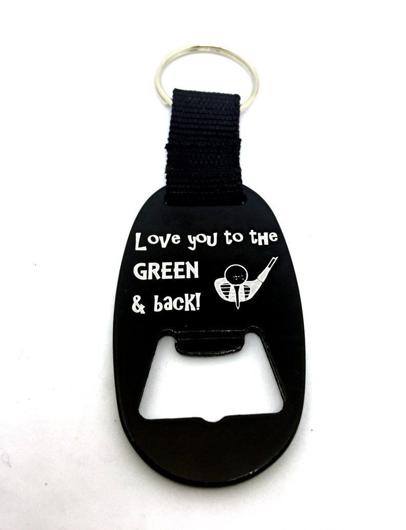 Golf Bottle Opener Keychain Golf Keychain Golf Keyring Etsy