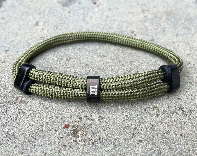 Personalized Paracord Bracelet Adjustable Mens Cord Bracelet Etsy