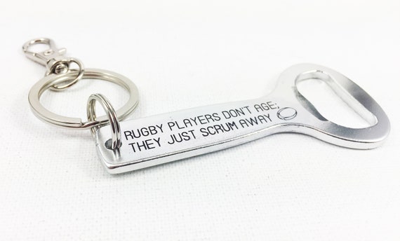 Personalized Rugby Bottle Opener Keychain Custom Birthday Gift for Rugby Player or Coach Etsy Ireland