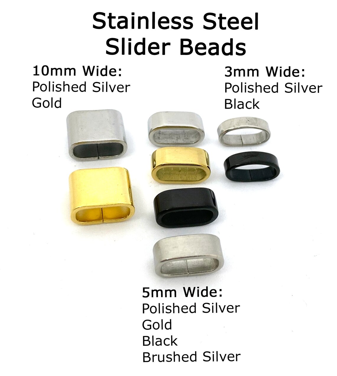 Engraved Stainless Steel Slider Beads with Name Date or Etsy