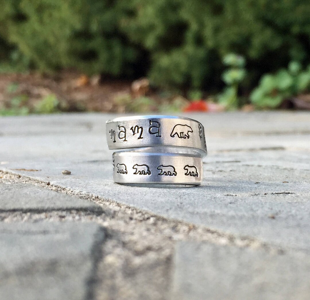 Momma Bear Bone Carved Ring main image 1