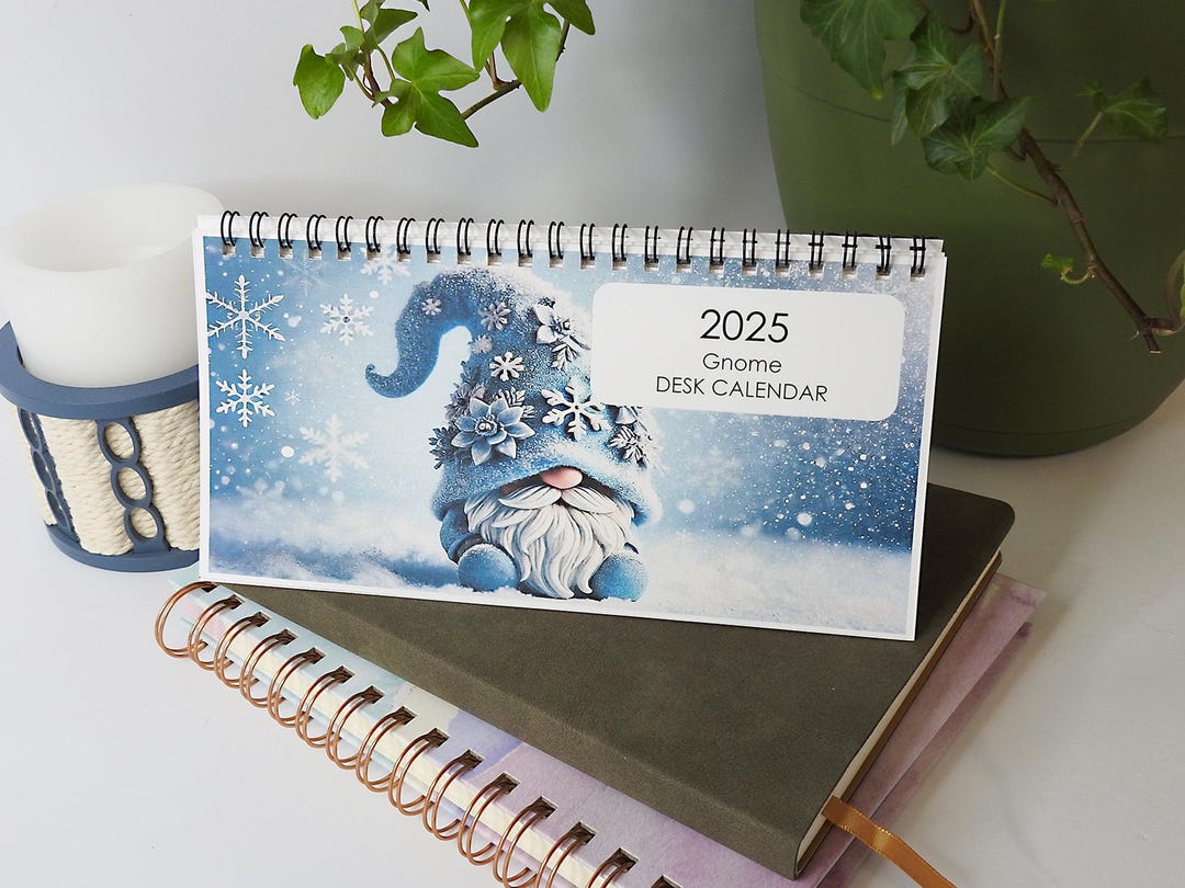 2025 Gnome Flip Style Desk Calendar Monthly Planner With Birth Flowers ...