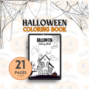 Halloween Malbuch für Kinder: Gruselige & süße Motive (Printable)