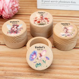 Personalised Wooden Tooth Fairy Holder,Custom Name Tooth Fairy Coin Box Gift for Baby,Christening Gift,1st Birthday Gift,Tooth Keepsake Box