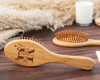 Personalised Engraved Name Hair Brush Gift for Her,Wooden Wedding Comb,Bamboo Paddle Hairbrush,Handmade Airbag Brush,Bridesmaid,Xmas Gift