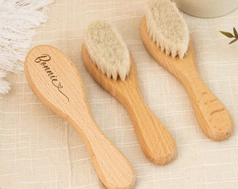 Personalised Wooden Baby Hairbrush,Custom Engraved Name Brush Keepsake Gift,Baby Shower,New Mom Gift,Baby Girl Gift,Baby Boy Gift,Xmas Gift