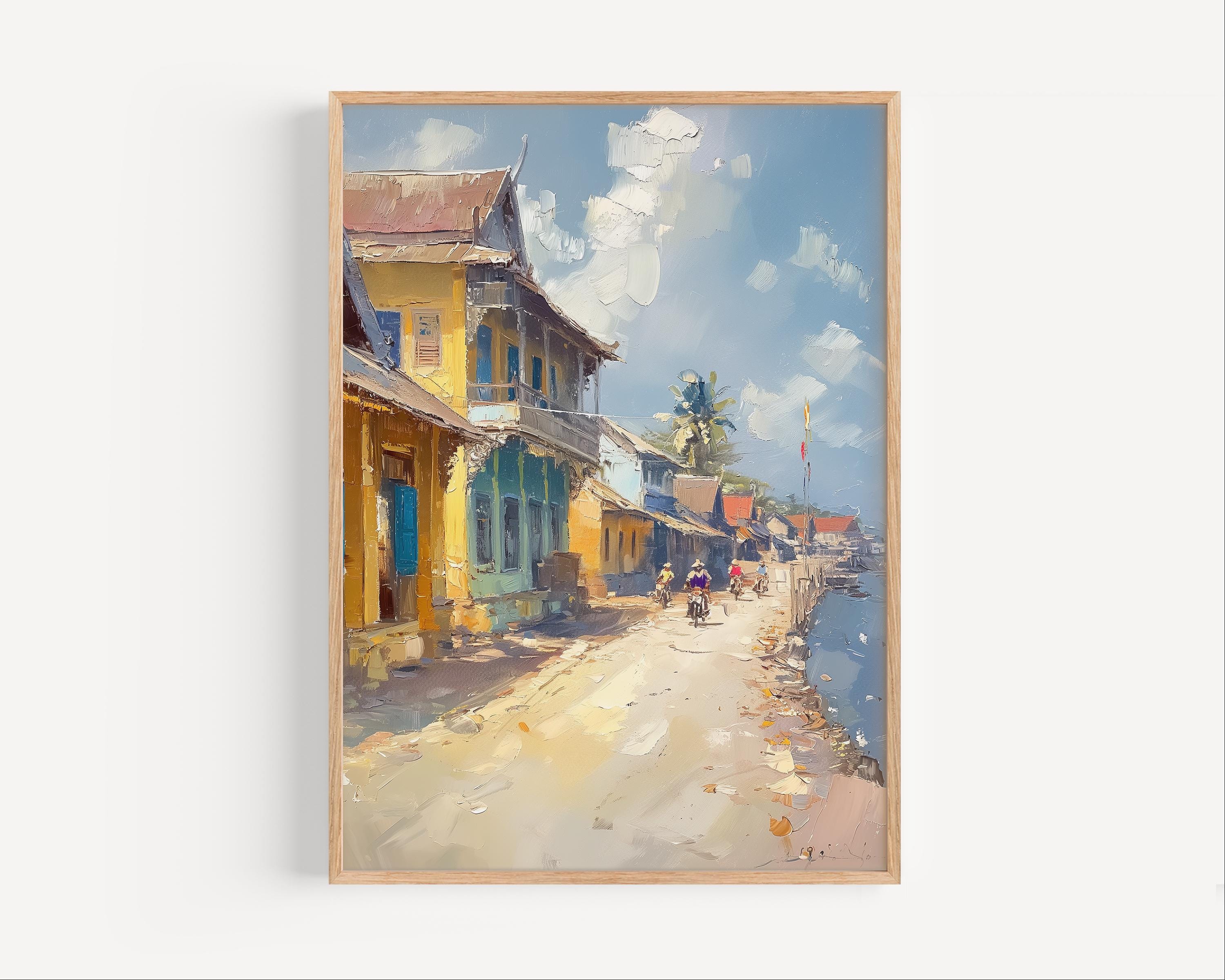 Cambodian oil painting - Etsy 日本