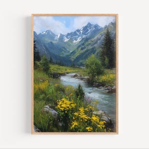 Swiss alps oil painting - Etsy 日本