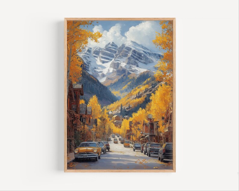 Telluride Oil Painting, Telluride Poster Print or Canvas, Telluride ...