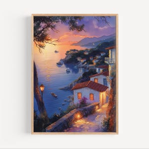 Skiathos Watercolor Painting, Skiathos Greece Poster or Canvas Print, Skiathos Wall Art Gift, Mediterranean Sea Greek Island Skiathos Print